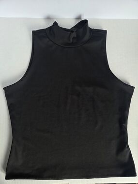 No Boundaries Black Sleeveless Mock Neck Tank
